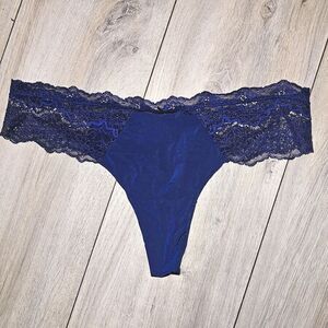 Victoria's Secret Women's Navy Blue Underwear Sexy Lace Panties Size XL